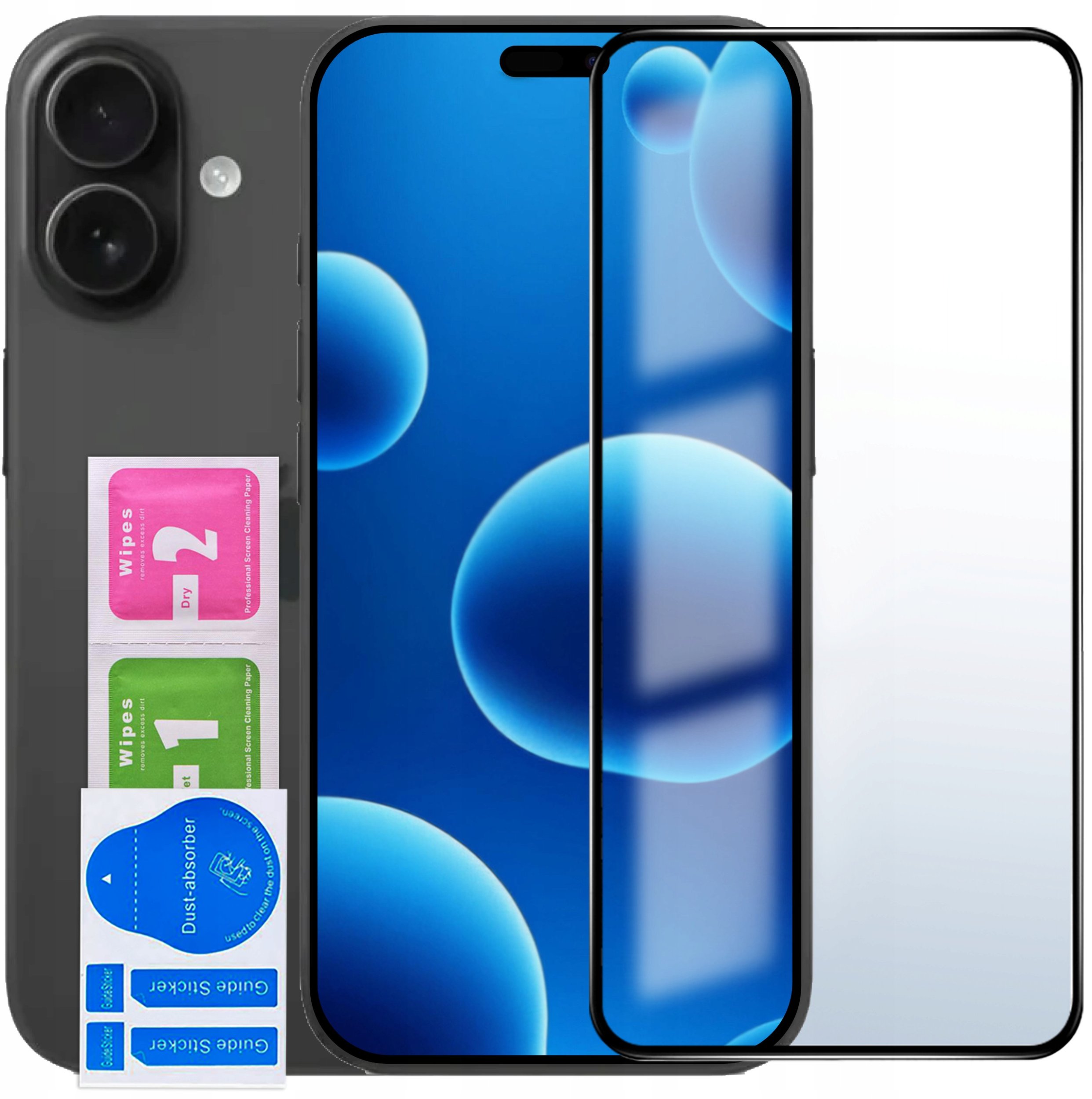 SZKŁO HARTOWANE do iPhone 16 Pro | 17 | 17 Pro PEŁNE NA CAŁY EKRAN 5D 9H