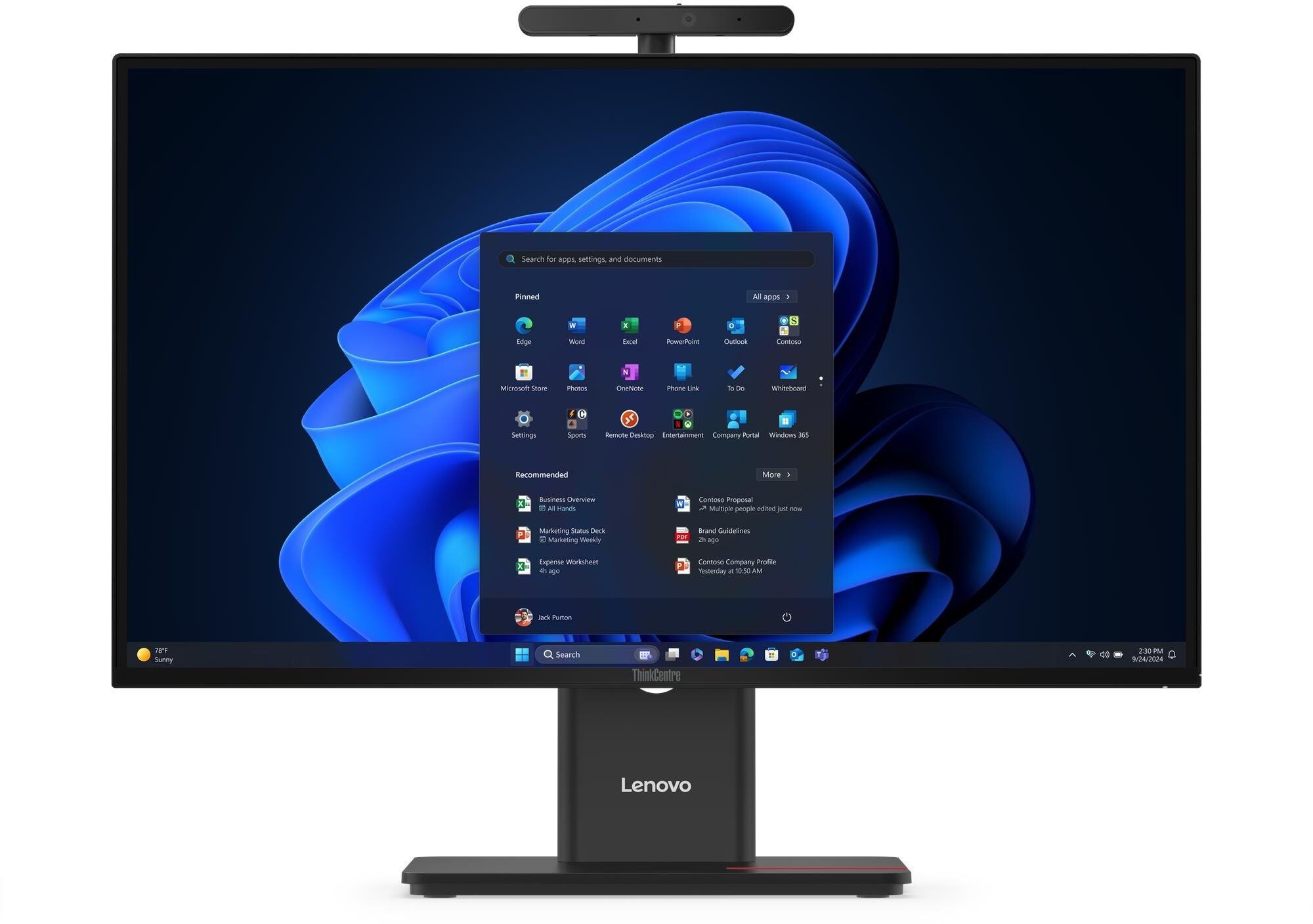 Komputer Lenovo LENOVO ThinkCentre M90a G6 Intel Core Ultra 5 235 60,45cm 23,8 cala QHD 32GB 512GB SSD W11P