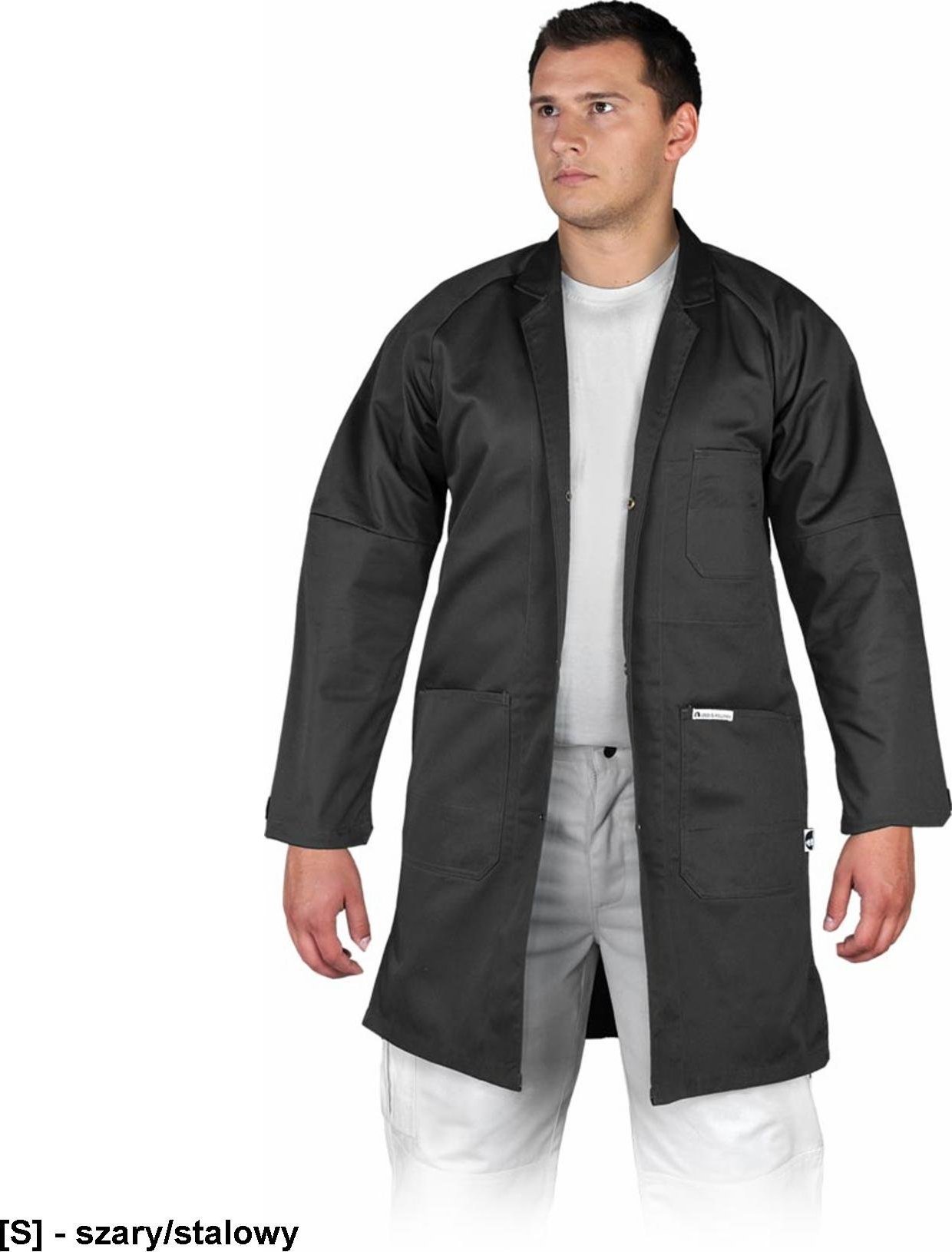 R.E.I.S. LH-COATER - Fartuch ochronny - odzież ochronna - szary/stalowy 3XL