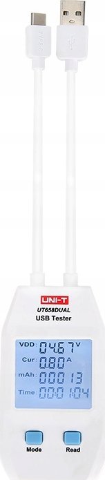 Unit Tester portów USB typu A oraz C, UT658DUAL