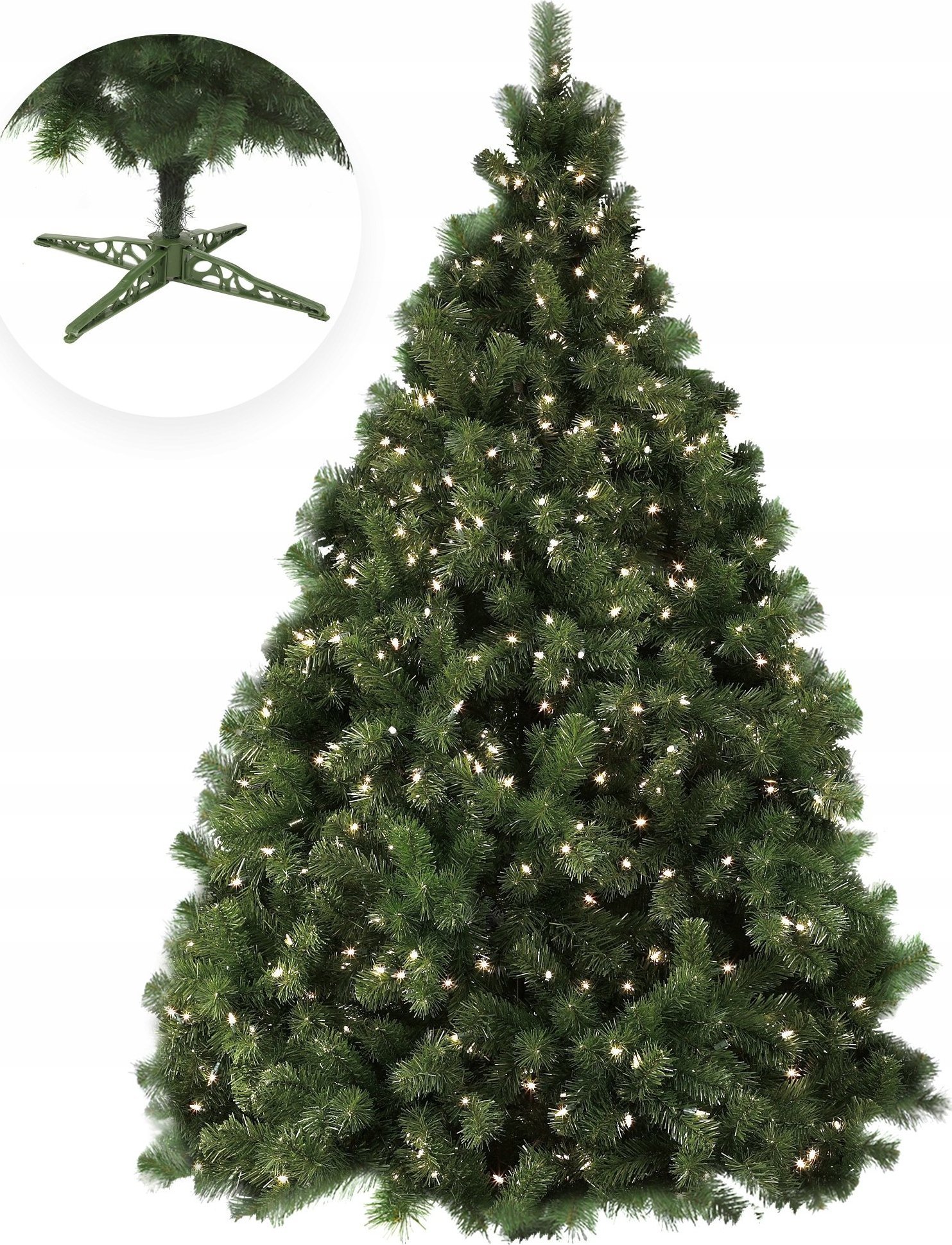 Kadax Choinka sztuczna 220 cm Jodła Gęsta Zielona Piękna