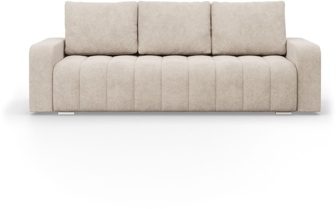 Kanapa z funkcją spania, Velluto, 227x97x87 cm, beżowy | TYLETEGOTU