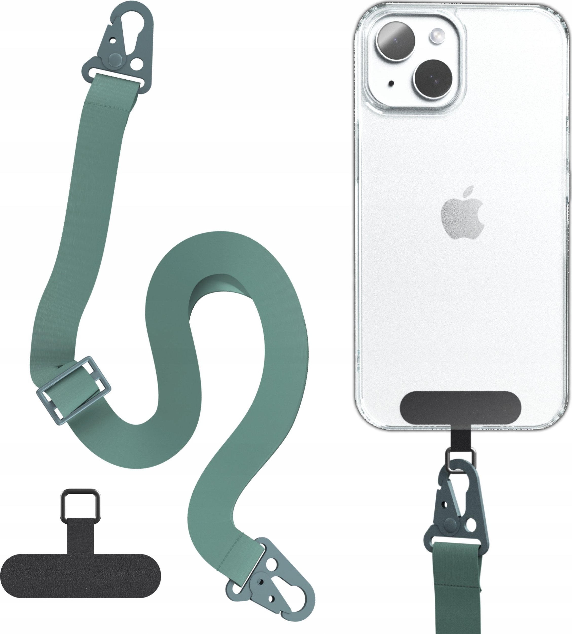 Hello Case Smycz Do Telefonu Etui Switch (Ciemno Zielona, Regulowana, Długa, Pasek)