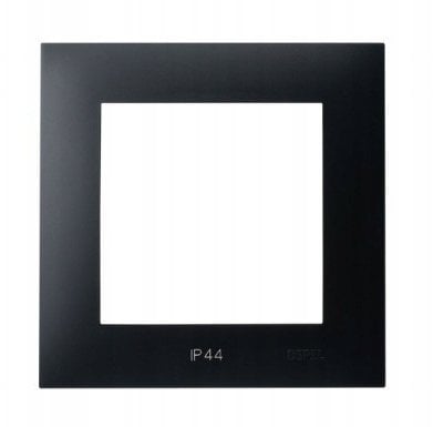 SZAFIR Ramka pojedyncza do łączników IP-44 czarny metalik RH-1Z/33