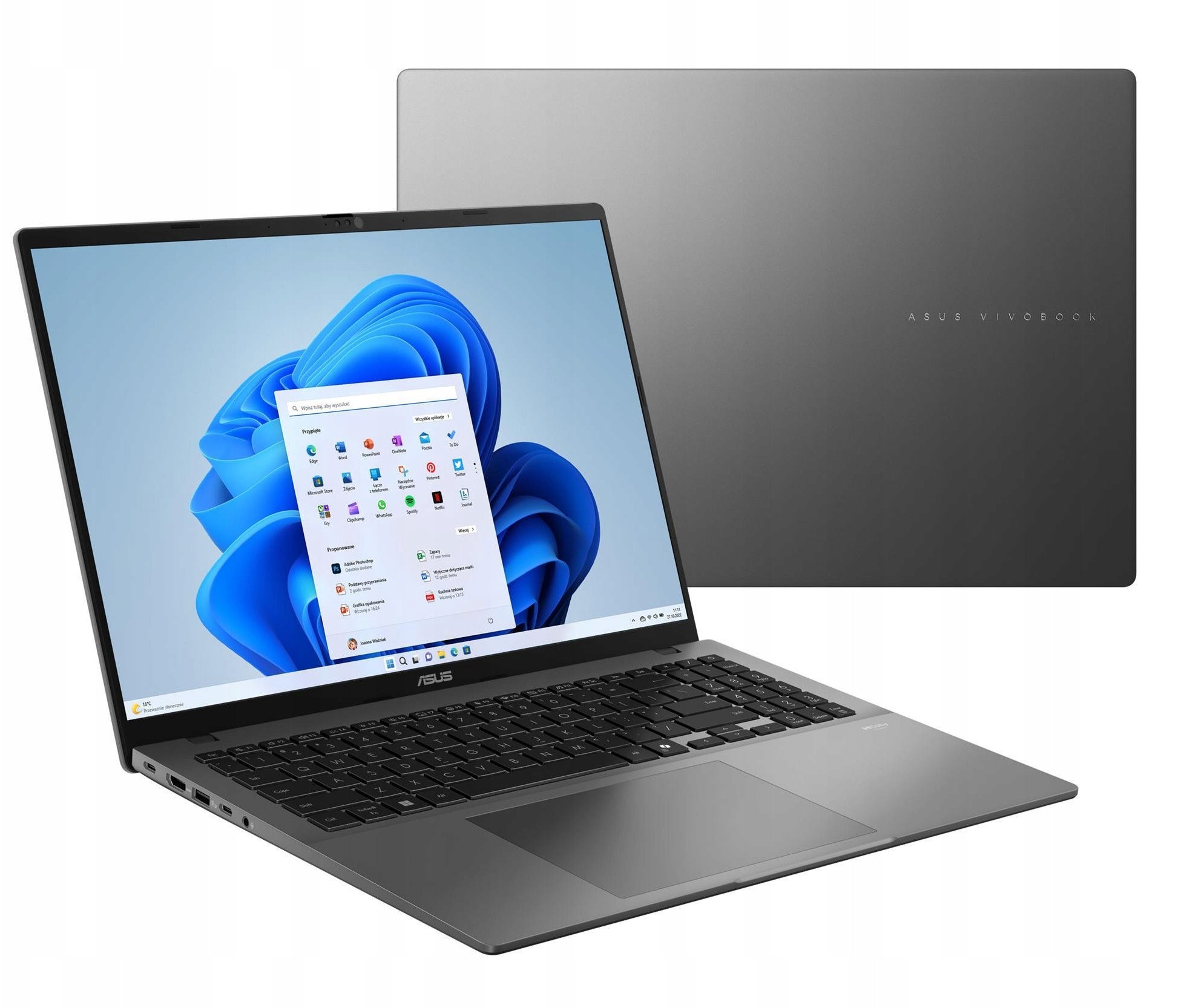 Laptop ASUS Vivobook S16 M3607HA-RP002W R5 220 16" FHD+ 144Hz 16GB 512SSD W11