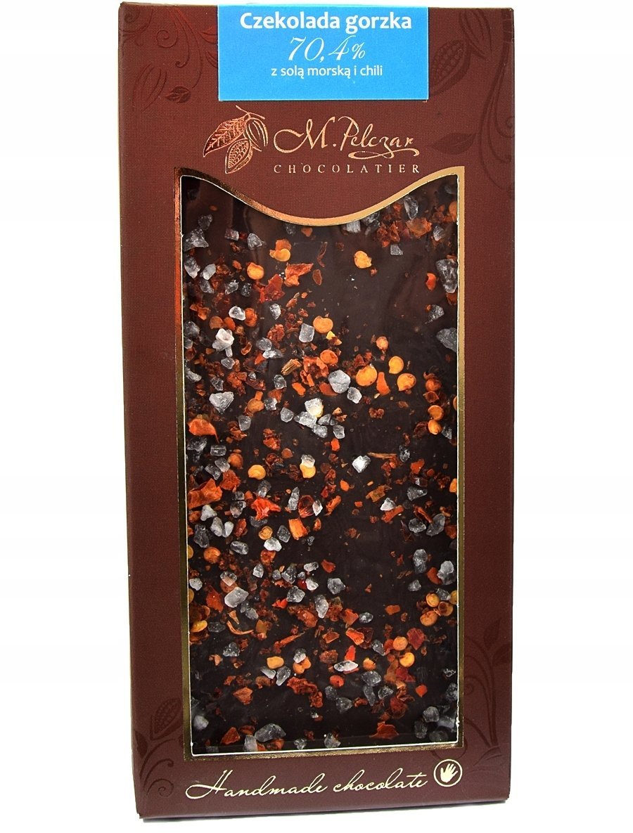 M.Pelczar Chocolatier Gorzka czekolada z solą morską i chili 85g