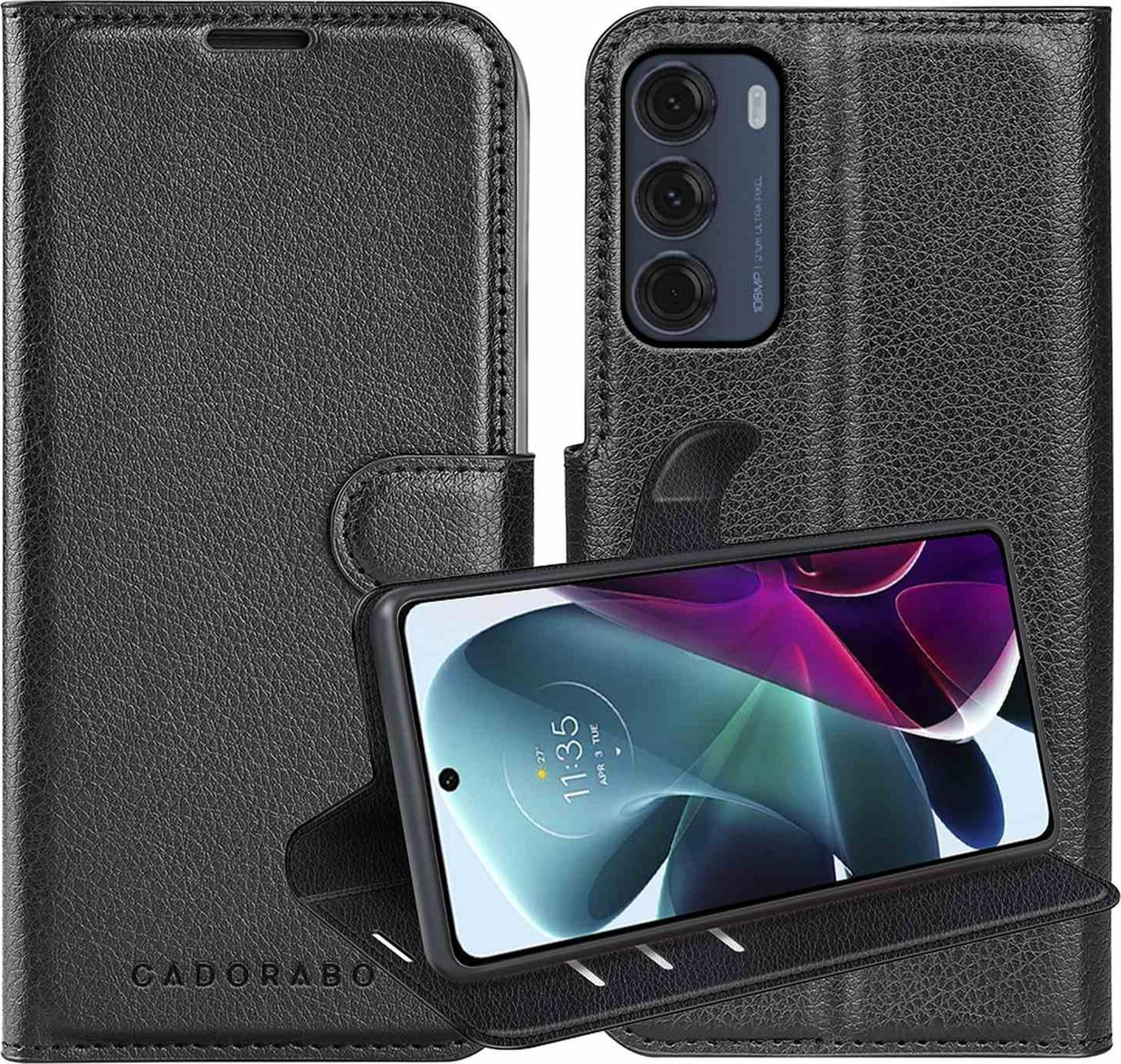 Mocco Smart Magnet Book Case For Motorola Moto G200 5G Black