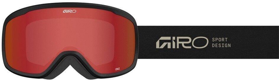 Giro Gogle zimowe GIRO CRUZ BLACK TAN STACKED (OTG) (Cylindrical) (Lustrzana szyba kolorowa AMBER SCARLET 19-42% S2)