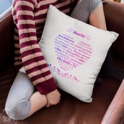 Koszulkowy Skarbie - poduszka z nadrukiem