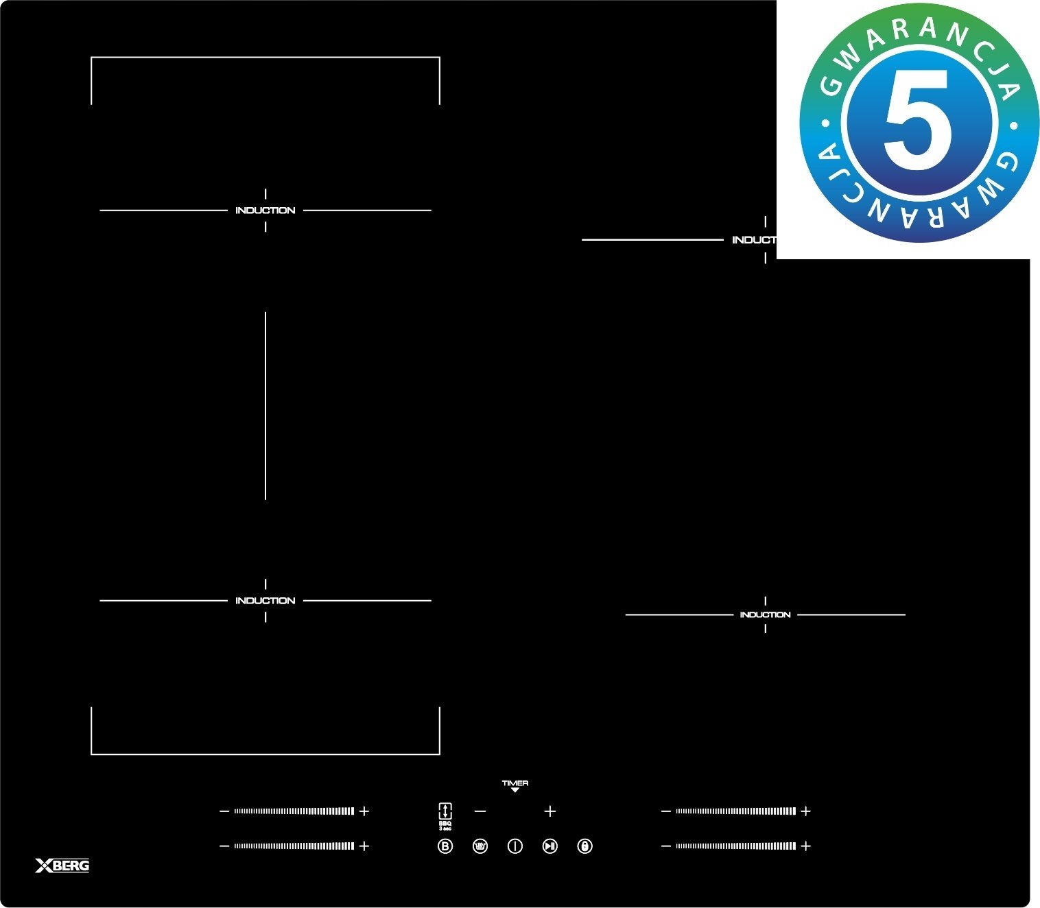 Płyta grzewcza Berg XBERG PŁYTA INDUKCYJNA XBERG BRGI6214 60cm