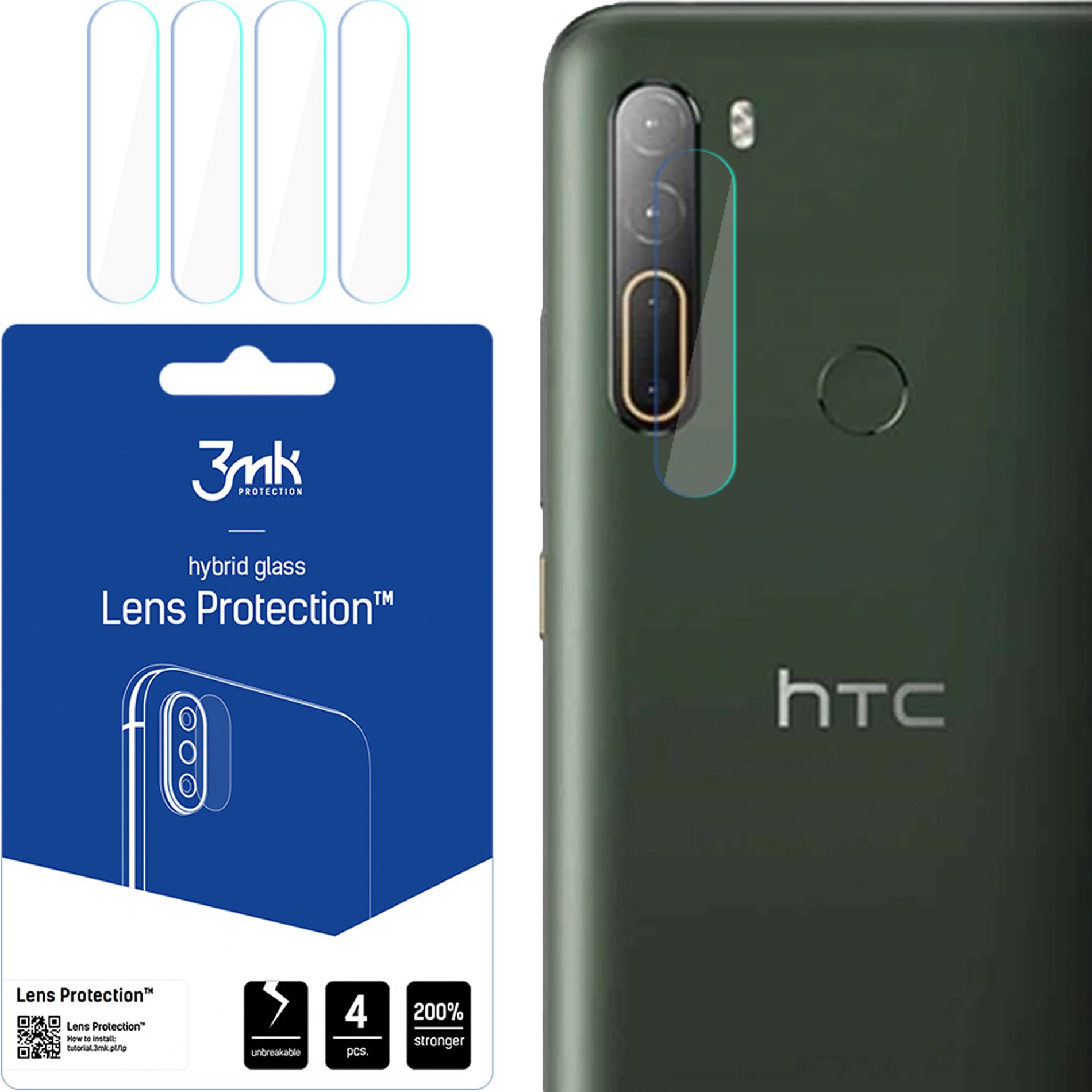 HTC U20 5G - 3MK LENS PROTECTION
