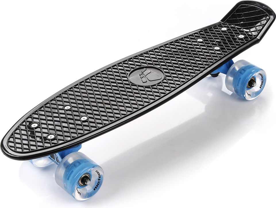 Deskorolka Meteor PLASTIKOWA Z KÓŁKAMI LED black