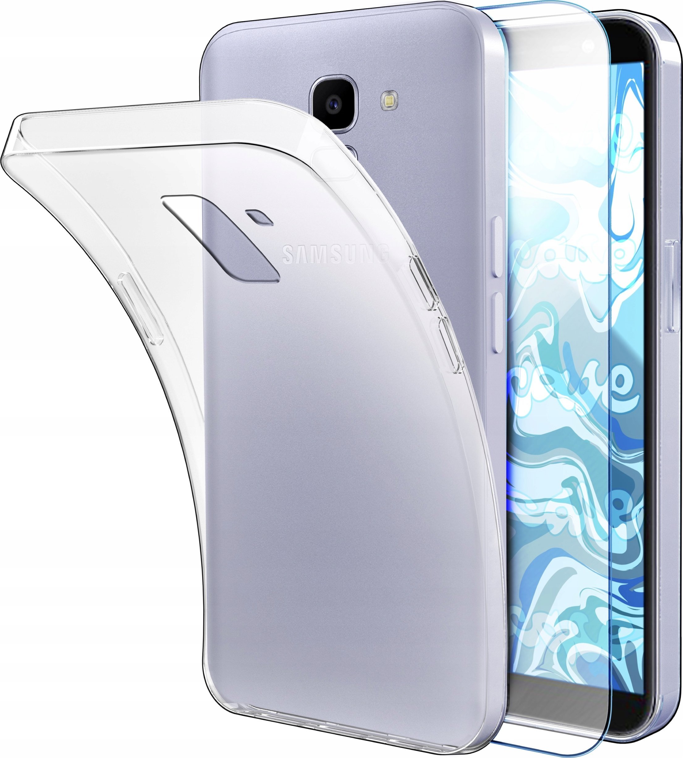 Hello Case ETUI DO SAMSUNG GALAXY J6 2018 GUMOWE OBUDOWA CASE SILIKON SLIM SZKŁO 9H