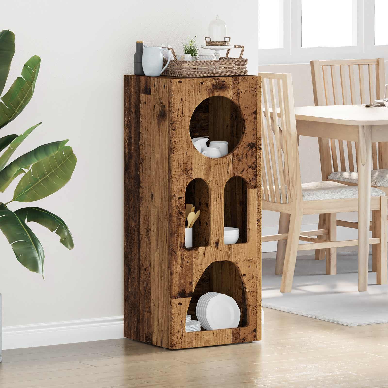 vidaXL Bufet Stare drewno 40 x 35 x 100.5 cm Materiał drewniany