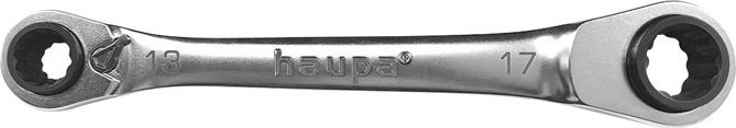 Haupa Klucz oczkowy z grzechotką 4w1 10x13 + 17x19 mm