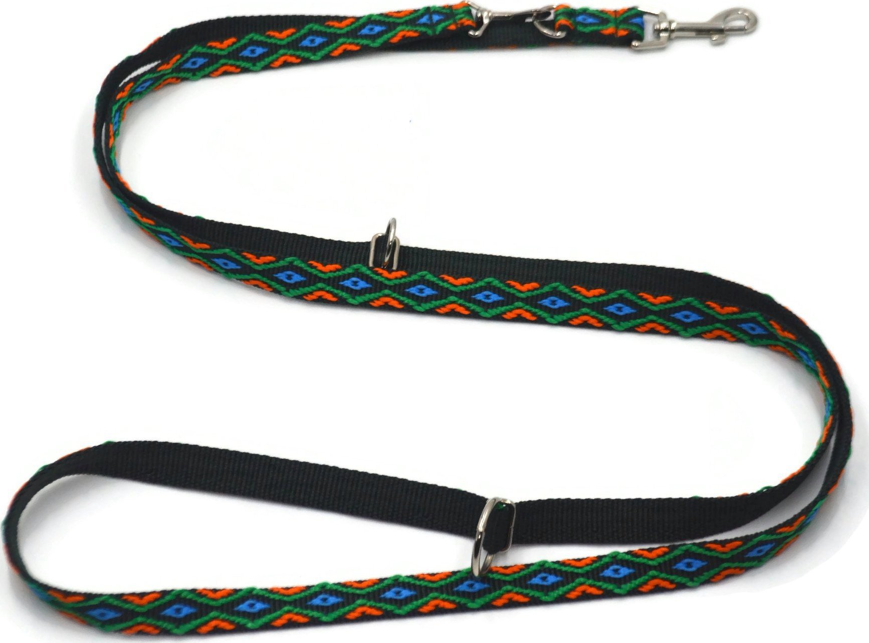 Alizoo Przepinana smycz dla psa średniego 20mm/220cm Romb - ALIZOO