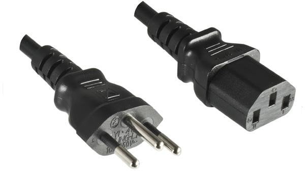 NN Netzkabel Schweiz Typ J auf C13 1,8m schwarz