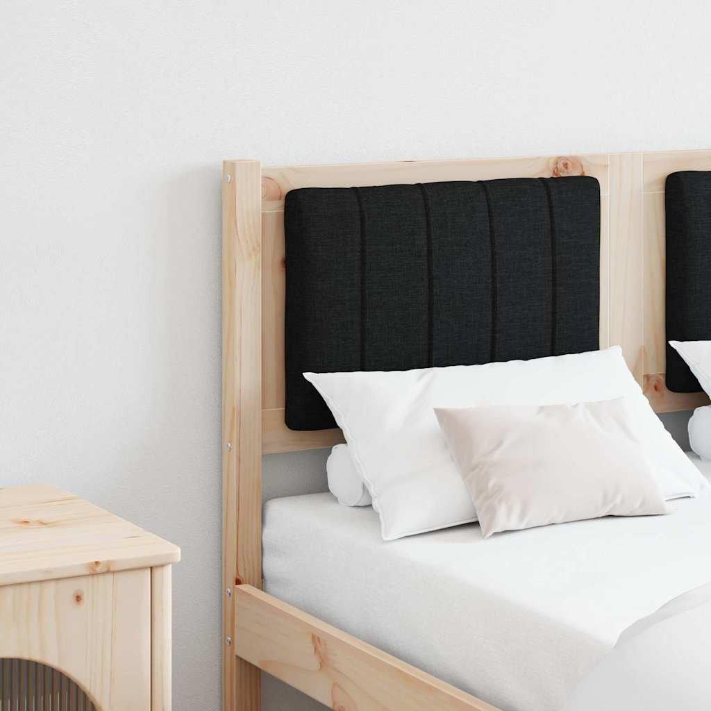 vidaXL Tapicerowane wezgłowie Brązowy 120 cm Drewno sosnowe i tkanina