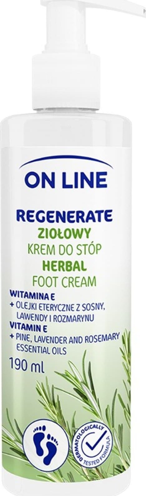 Online USV Systeme On Line Ziołowy Krem do stóp Regenerate 190ml