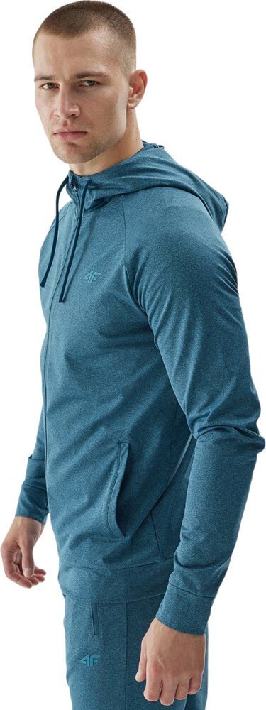 4f Bluza męska 4F M404 morska zieleń melanż 4FWAW24TFSWM404 46M 2XL