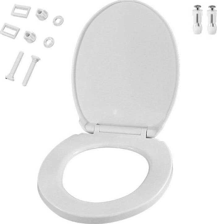 Deska sedesowa Aptel Wolnoopadająca DESKA Sedesowa z Klapą WC Uniwersalna biała AG600