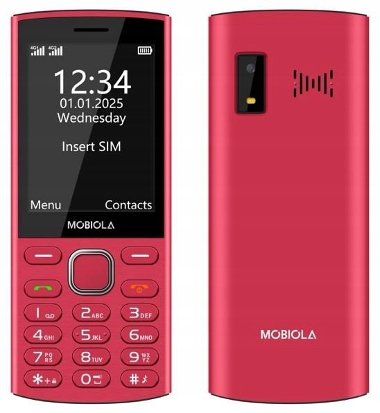 Telefon komórkowy Mobiola MB4280 4G Dual SIM Czerwony