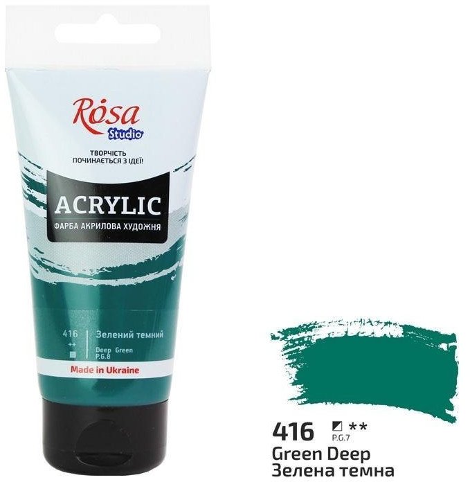 Farba akrylowa deep green 416 75ml