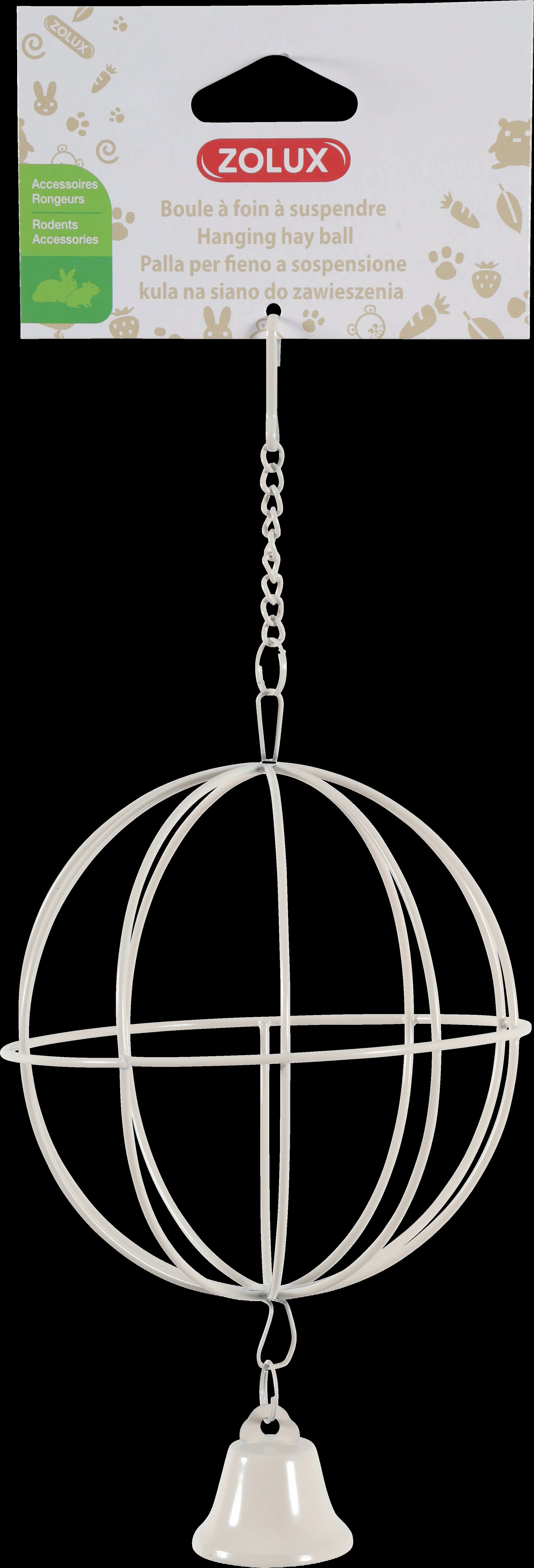 Zolux Metalowa kula na siano do zawieszenia śr. 10 cm kol. beżowy