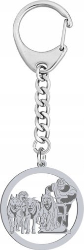 Radziszewska Jewellery Srebrny Brelok Psie zaprzęgi Maszer GRAWER GRATIS