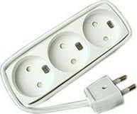 MicroConnect EL Stikdĺse 3 udtag U/J Hvid