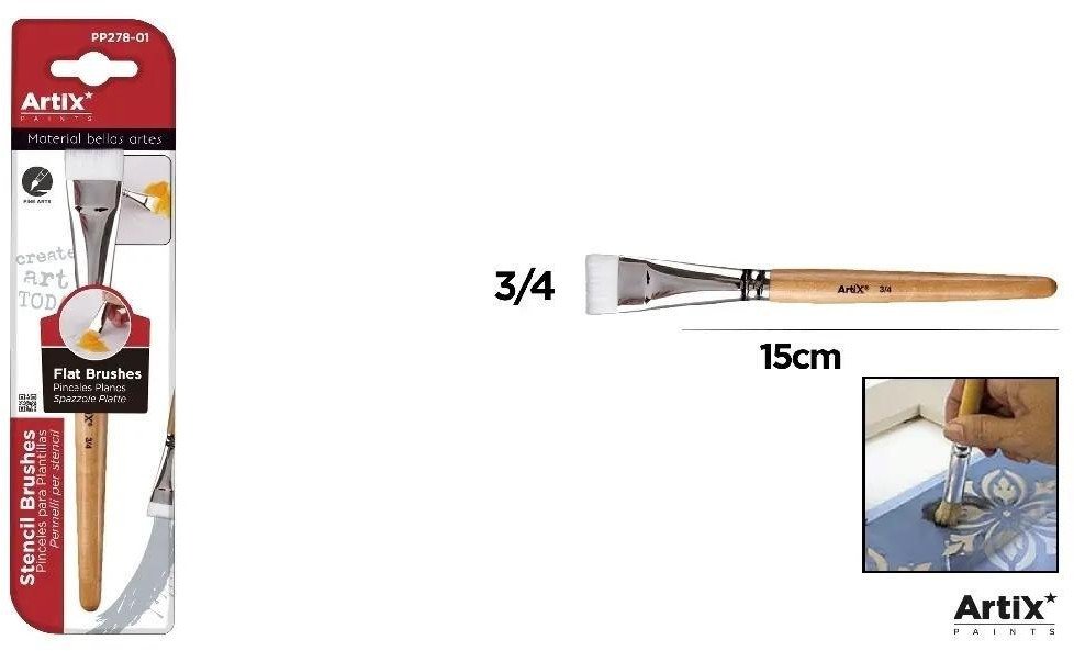Płaski pędzel 3/4 do szablonów