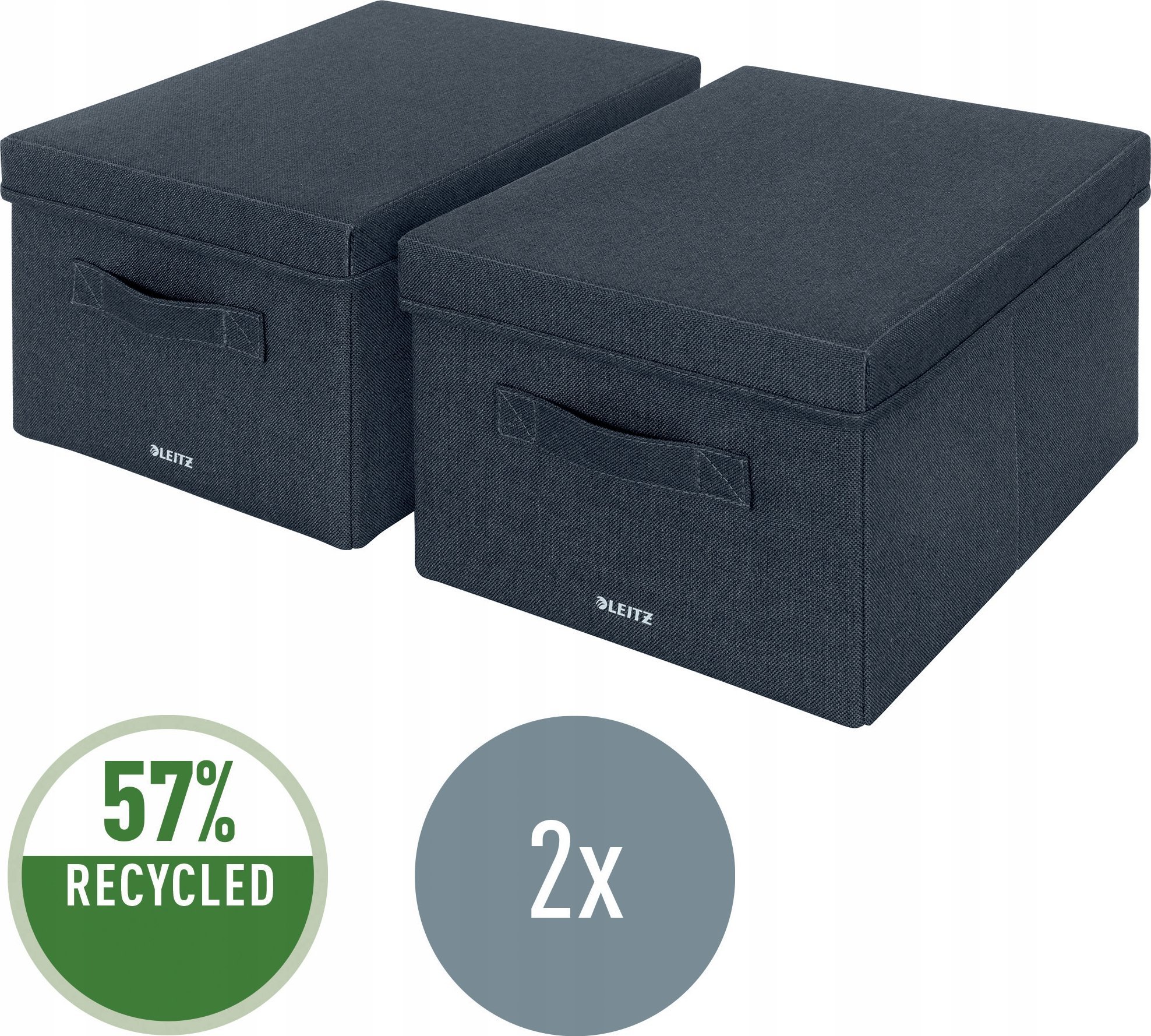 Leitz Pude�ko z pokrywk� Leitz Fabric �red 2sz