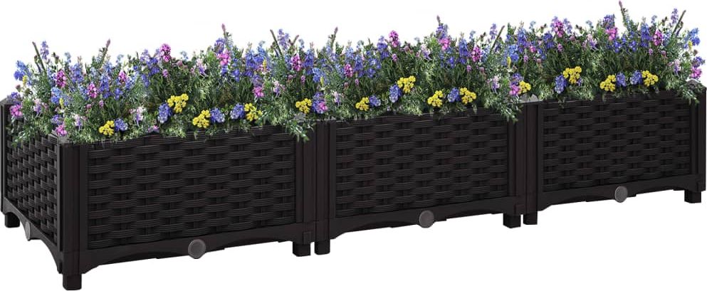 vidaXL Donica do podniesionej rabaty, 120x40x23 cm, polipropylen