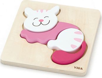 Viga Viga 59930 Pierwsze puzzle maluszka - kot (box) VIGA 59930 PIERWSZE PUZZLE MALUSZKA - KOT (BOX) (1861, Viga)