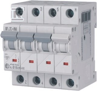 Eaton Wyłącznik nadprądowy 3P+N B 16A 6kA AC xPole Home HN-B16/3N 194901