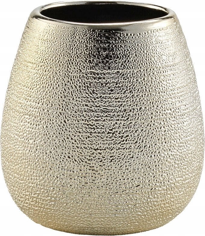 Douceur d`Interieur Złoty kubek na szczoteczki, z ceramiki, TRESOR, 9 x 9 cm
