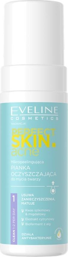 Eveline Eveline Perfect Skin.acne Mikropeelingująca Pianka oczyszczająca do mycia twarzy 150ml