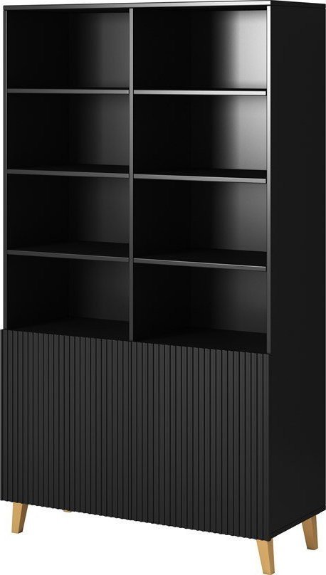 Cama Meble Regał PAFOS 100x40xH176,5 czarny mat