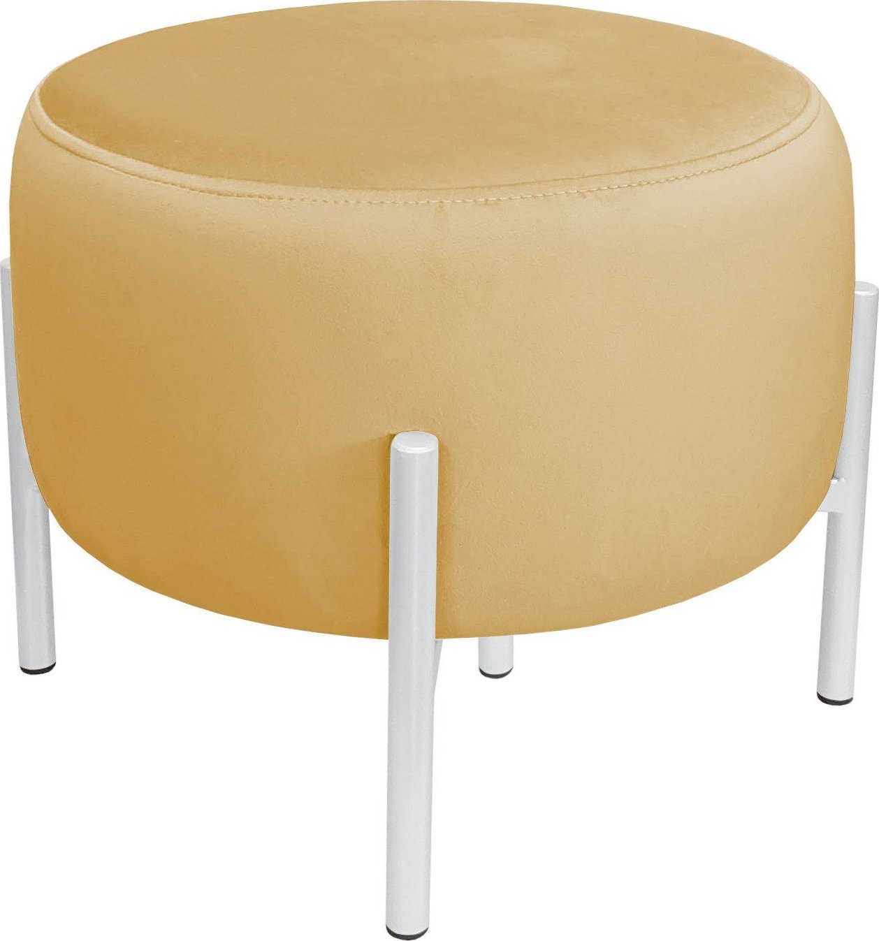 Atos Pufa OLA LOFT ławka podnóżek metal biała MG15