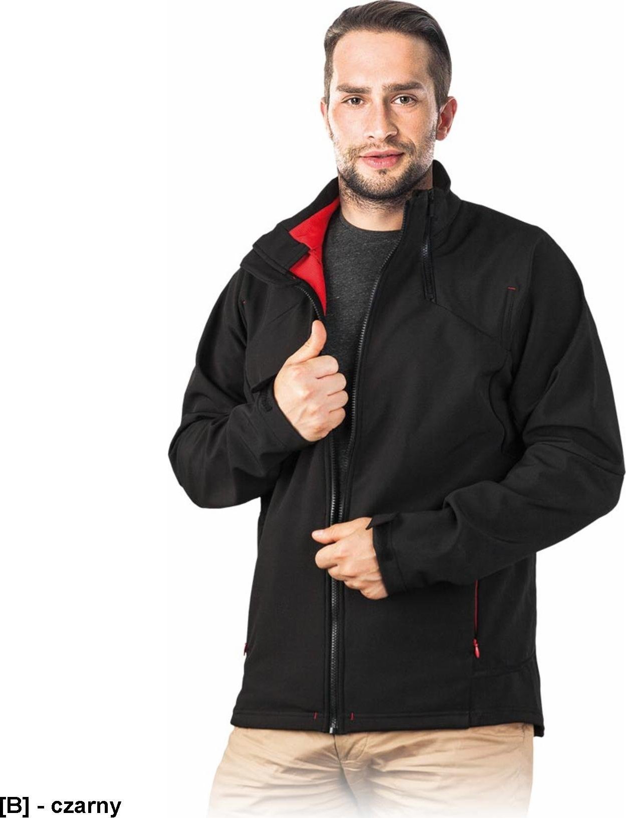 R.E.I.S. LH-BULLOCK - kurtka ochronna z SOFTSHELL ze stójką 3XL