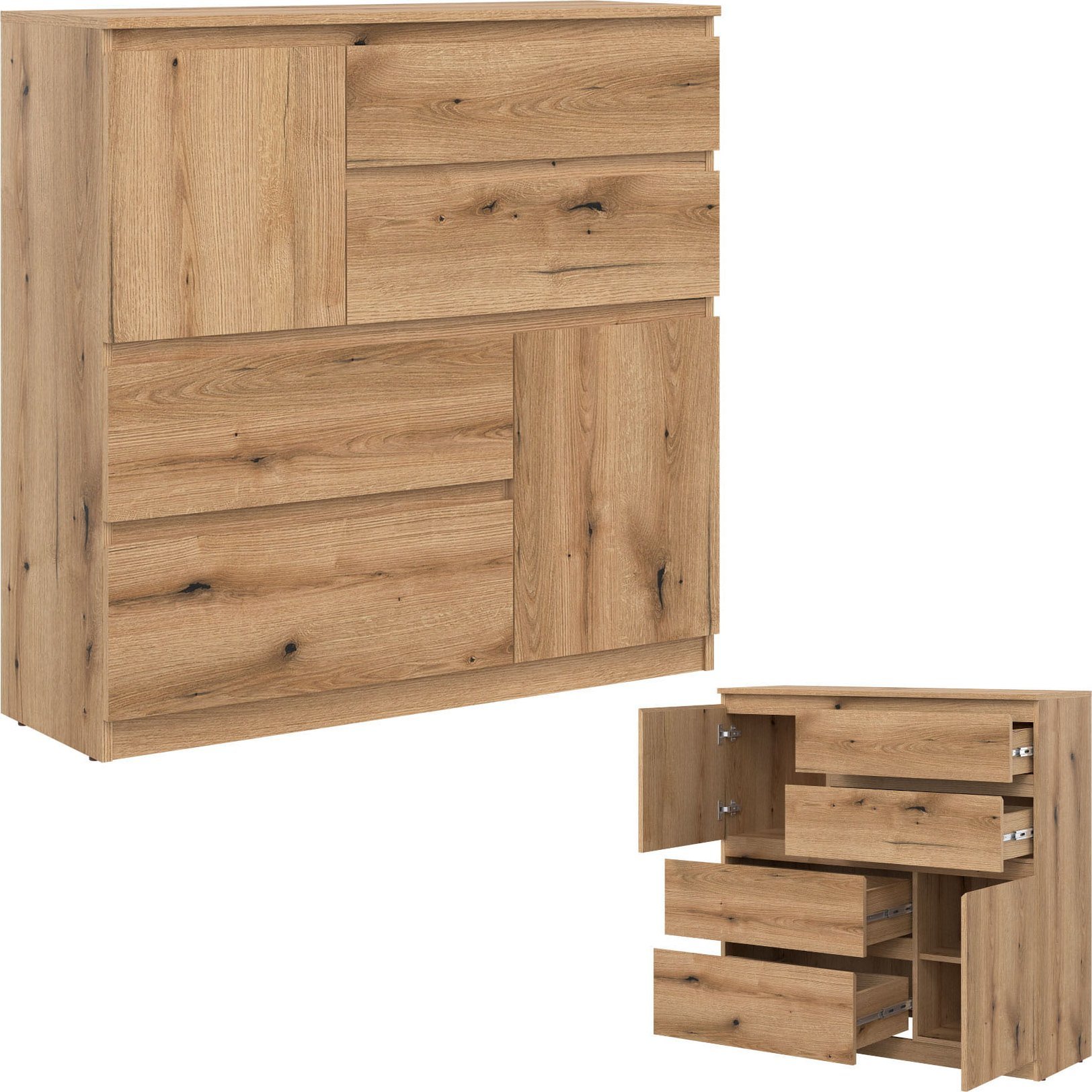 BogFran Komoda duża z szufladami dąb Evoke REMI RM06