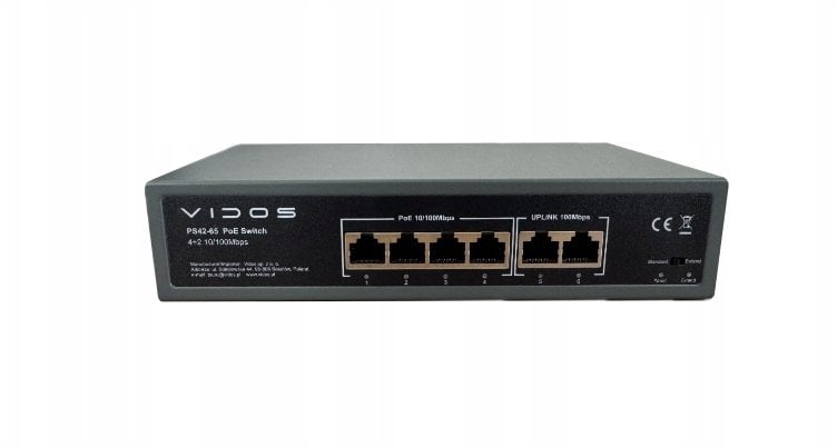 Switch VIDOS Switch PoE PS42-65