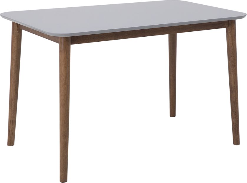 Beliani Stół do jadalni kauczukowy 118 x 77 cm szary MODESTO