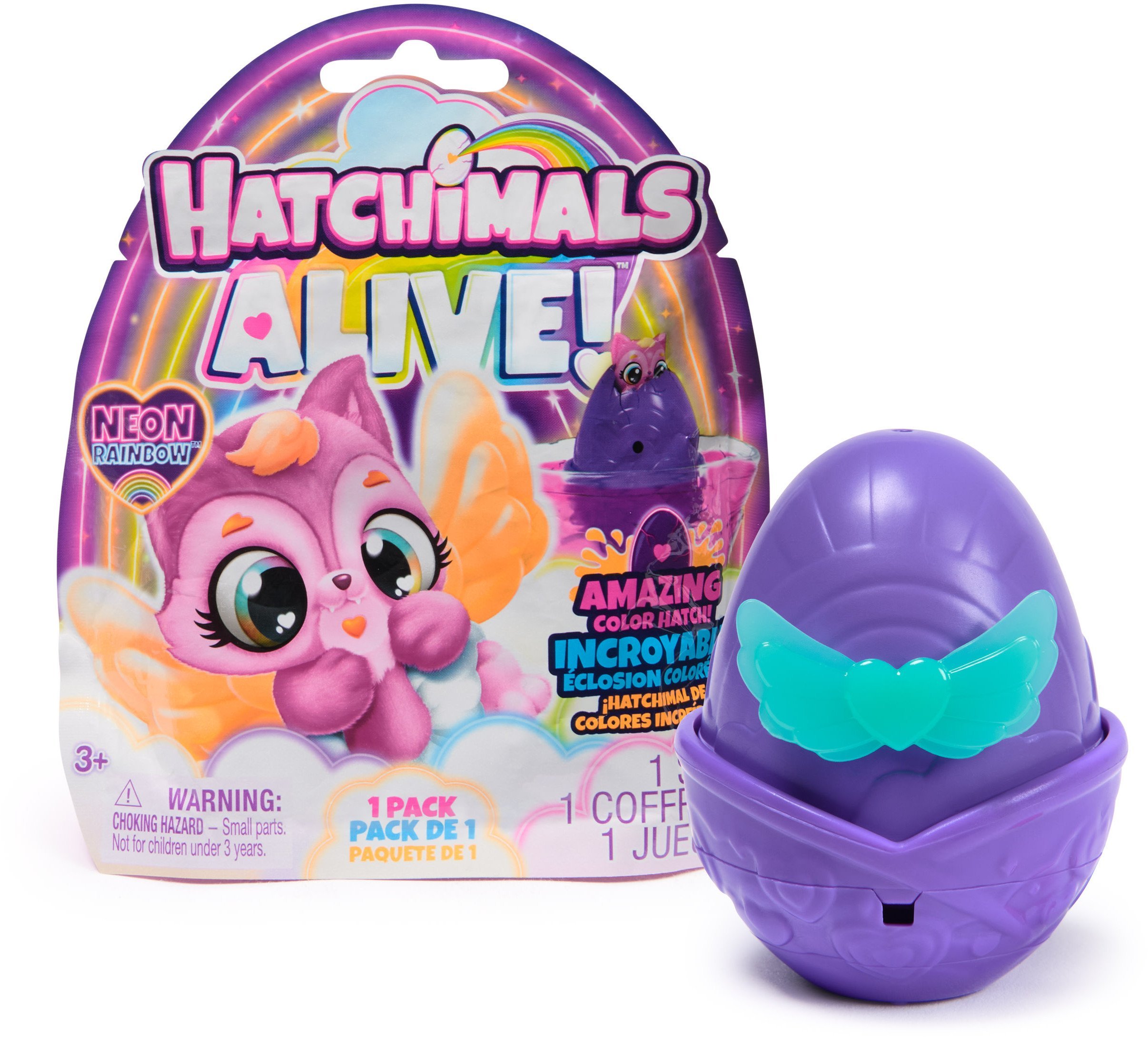 Hatchimals Alive Neon Rainbow 1 Pack Asst.
