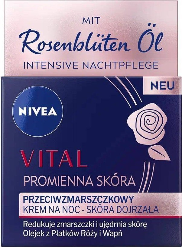 Nivea Vital Promienna Skóra Przeciwzmarszczkowy krem na noc 50ml