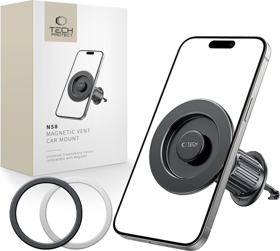 TECH-PROTECT N58 MAGNETIC MAGSAFE VENT CAR MOUNT BLACK