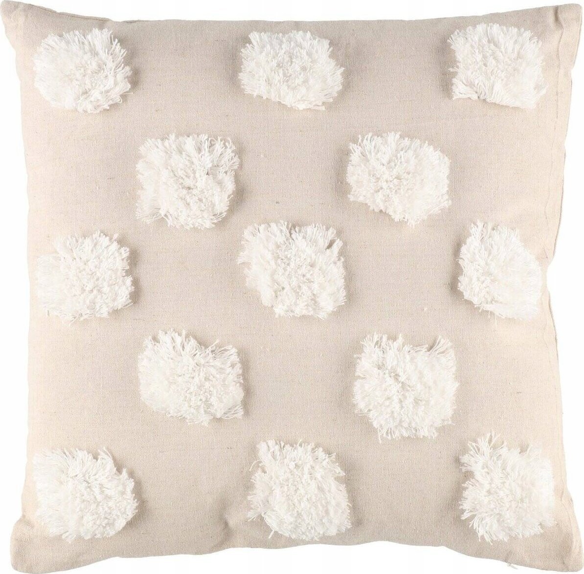 Poduszka dekoracyjna z pomponami, 45 x 45 cm