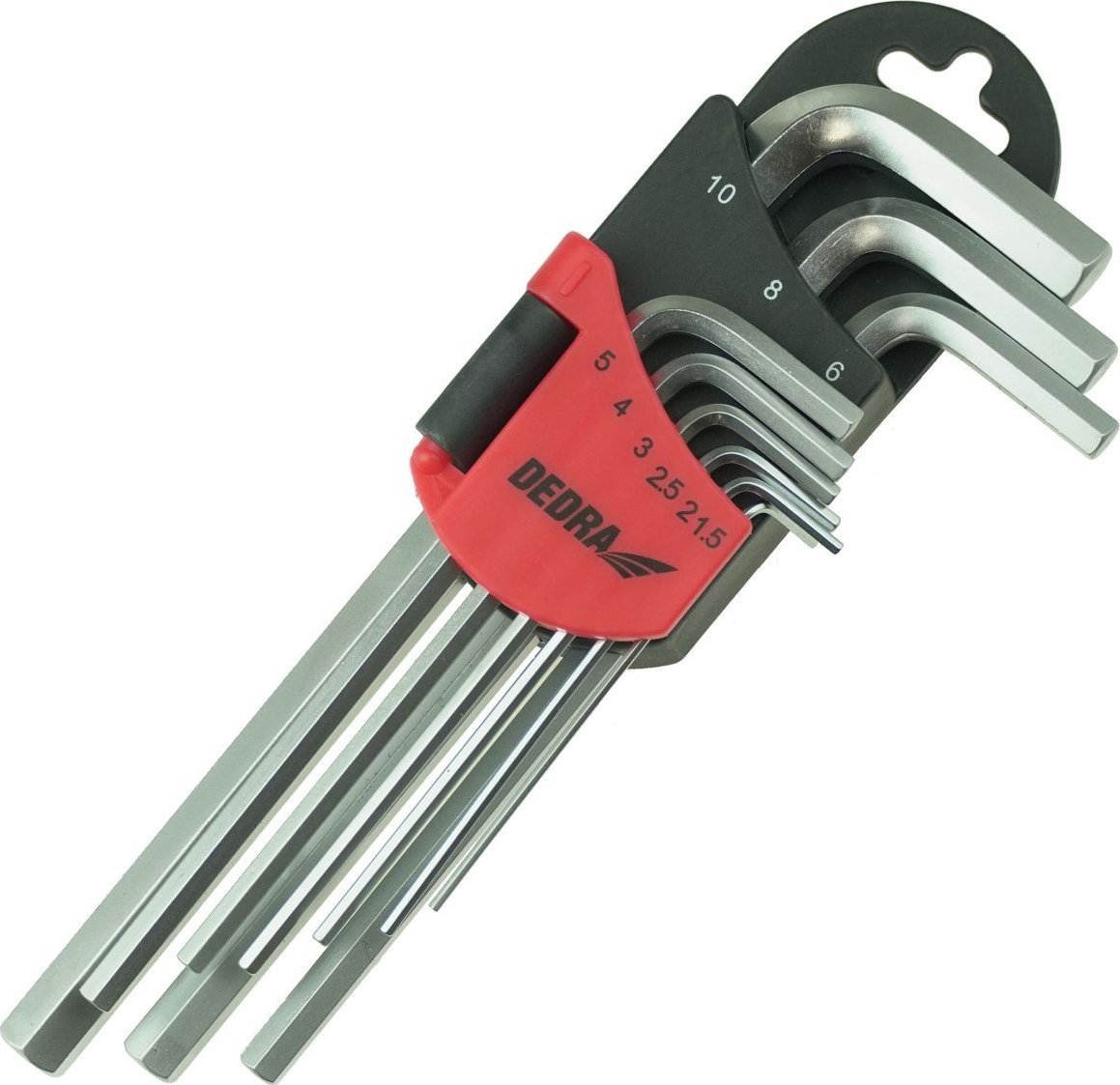 Dedra Klucze sześciokątne długie 1.5-10mm zestaw 9szt, CRV