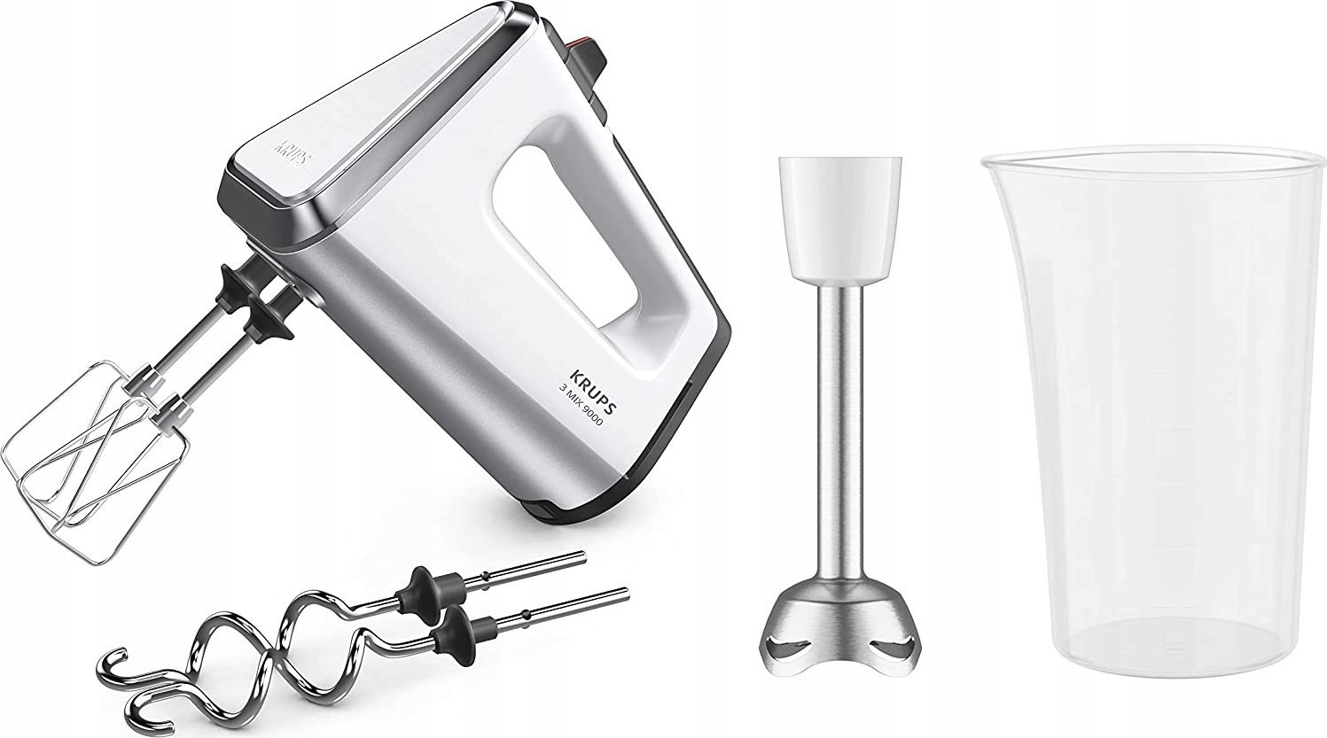 Mikser Krups Krups hand mixer 3Mix 9000 GN9121 (white/silver, 750 watts)