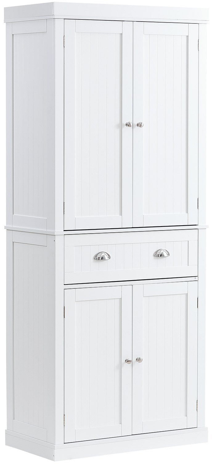 Szafa kuchenna 183 cm biała 3 półki szuflada kuchnia jadalnia